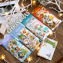 XINAHER-Paquete de pegatinas de papel de árbol de noche de Navidad, álbum de recortes para decoración diaria, bricolaje, 60 unids/lote 2024 - compra barato