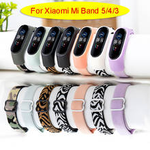 Pulsera elástica reemplazable para Xiaomi Mi Band 5, 3 y 4, correa de nailon de silicona para reloj inteligente Mi Band 4 2024 - compra barato