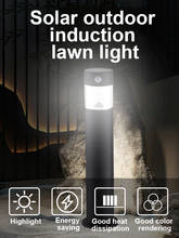 Lâmpada solar de led moderna para jardim, gramado, à prova d'água, aço inoxidável, sensor de movimento, pilar, luz externa, quintal, casa de campo, luz de paisagem 2024 - compre barato