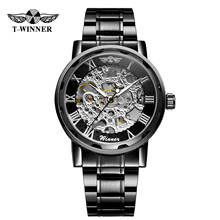 Winner Classic Stainless Steel Mens Skeleton Wristwatch Mechanical Top Brand Luxury Fashion Automatic Watches Relogio Masculino 2024 - buy cheap