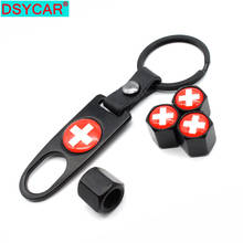 DSYCAR 1Set Zinc Alloy Anti-theft Car Wheel Tire Valve Caps Stem Air + Leather buckle Wrench Auto Car Wheels Tires Parts 2024 - buy cheap