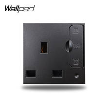 Wallpad s6 preto branco 13a uk tomada elétrica de parede com duplo 3.1a portas carregamento usb modular diy combinação gratuita 2024 - compre barato