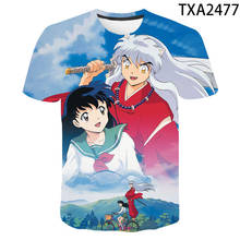 2020 New Summer Men Women Children Fashion Anime Inuyasha 3D Print T Shirt Short Sleeved Harajuku Tops Boy Girl Kids Cool Tee 2024 - buy cheap