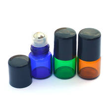 500 шт 1 мл многоразовые маленькие красочные стеклянные бутылочки с роликом для парфюма образец эфирного масла бутылка 2024 - купить недорого