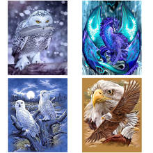 DIY 5D Eagle Diamond Painting Owl&dragon Cross Stitch Animal Diamond Embroidery Full Round Drill Wall Art Home Decor Gift 2024 - buy cheap