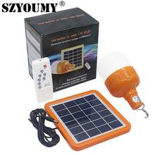 SZYOUMY-bombilla Solar de 10W, 20W, 30W, USB, lámpara solar IP55 con control remoto, luz de emergencia atenuable, lámpara de cabina de carga 2024 - compra barato