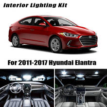 9Pcs Ice Blue White LED Lamp Car Bulbs Interior Package Kit For 2011-2017 Hyundai Elantra Map Dome Trunk Plate Light 2024 - buy cheap