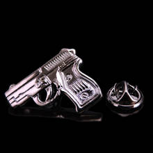 High quality pistol Brooch new fashion 007 black pistol Brooch men's and women's suit headdress scarf Jewelry Brooch gift 2024 - buy cheap