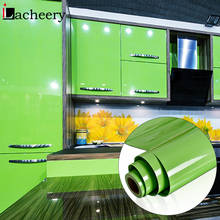 Papel de parede decorativo de pvc com glitter, autoadesivo verde para renovar móveis, armário de cozinha, à prova d'água 2024 - compre barato