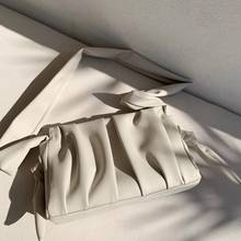 WOONAM Women Fashion Handbag Top Hide Genuine Supple Calf Leather Pleated Frame Shoulder Bag WB1162 2024 - buy cheap