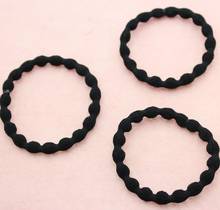 150pcs pack Round Black Wavy Elastic Hair Tie Band Ring Rope Ponytail Holder Women Lady Girl Fashion Accessory 2024 - buy cheap