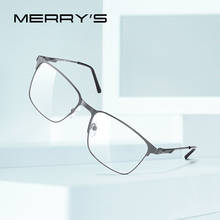 MERRYS DESIGN Men Titanium Alloy Glasses Frame Business Style Male Square Ultralight Eye Myopia Prescription Eyeglasses S2179 2024 - buy cheap