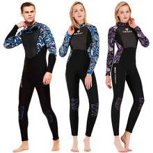 Roupa de mergulho de corpo inteiro para mulheres, 3mm, mangas compridas de neoprene, perfeito para natação, mergulho, snorkeling, surf 2024 - compre barato