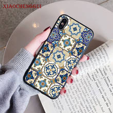 Funda de silicona suave con flores de estilo étnico para iphone, carcasa trasera de TPU suave para iphone XS Max, XR, XS, 8, 7 plus, 6/6S Plus, 5, 5s, se, 11, 12 pro max 2024 - compra barato