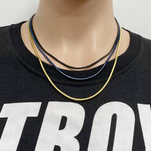 Titanium steel necklace round snake chain stainless steel necklace men and women retro couple necklace 2024 - buy cheap