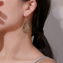 fashion  Goldcolor Vintage Bohemia Long Drop Earring Rhinestone Brincos Dangle Earrings Fashion Jewelry 2024 - buy cheap