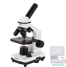 Microscopios para niños y estudiantes, microscopio electrónico profesional Monocular 64X-640X, compuesto biológico, con luz LED y diapositivas 2024 - compra barato