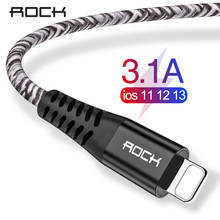 ROCK USB Cable For iPhone 11 Pro XS MAX XR X 8 7 6S 6 Plus 5 5S 3.1A Quick Fast Charging Mobile Phone Charge Data Cord Wire 2024 - buy cheap