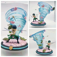 12'' New Anime ONE PIECE The Straw Hat Pirates Roronoa Zoro Three Swords Battle Ver. GK Statue Big Wind Scene PVC Action Figure 2024 - buy cheap