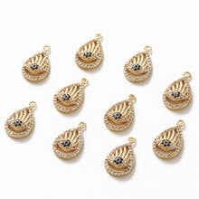 Accesorios para fabricación de joyas, accesorio chapado en oro de 14K, en forma de gota, hecho a mano, collar, colgante, pendientes, DIY, 2 uds. 2024 - compra barato