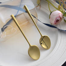 Gold Leaf Stainless Steel Coffee Spoon Milk  Mixing  Teaspoon Cute Dessert Dinner Soup Spoons Cutlery Ice Cream Spoon Tableware 2024 - buy cheap