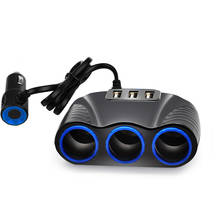 12V-24V Car Cigarette Lighter Socket Splitter Plug LED Auto Sockets Adapter USB Car Charger For Mobile Phone MP3 DVR Accessories 2024 - buy cheap