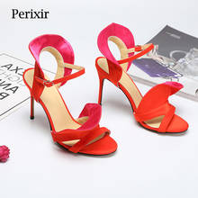 Perixir Design Women Sandals New Summer Ankle Strap Super High Heel Party Footwear Sheepskin Sexy Large Size Lady Shoes CY022 2024 - buy cheap