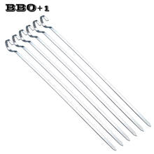 30cm/11.81" Stainless Steel BBQ Needle Barbecue Skewers Grill Shish Kabob Sticks Flat Meat Kitchen Tools BBQ Forks Accessories 2024 - buy cheap