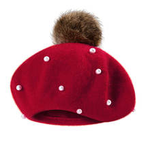 Chapéu de inverno para crianças bola de pele de pérola infantil boina criança meninos meninas gorro inverno quente criança winproof hat 2024 - compre barato