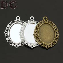 10pcs/lot Blank Tray Pendant 13X18/18x25mm Round Charms Cabochon Setting Cameo DIY Necklace Jewelry Making Finding 2024 - buy cheap