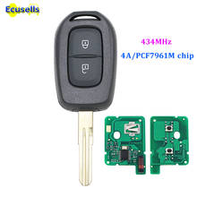 2 button Remote key 434MHZ with 4A PCF7961M chip for Renault Sandero Dacia Logan Lodgy Dokker Duster 2024 - buy cheap