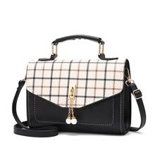 Nova capa pequena praça saco simples senhoras saco do mensageiro tendência grande capacidade bolsa de ombro moda frisado bolsa bolso femenino 2024 - compre barato