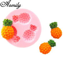 Aomily 3 Holes Pineapple Silicone Mold Fondant Molds Chocolate Candy Biscuits Moulds DIY Cake Molds Decoration Baking Tools 2024 - buy cheap