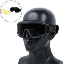 Gafas tácticas militares a prueba de viento, lentes protectoras de Airsoft para tiro al aire libre, caza, senderismo y ciclismo, 3 lentes 2024 - compra barato