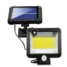 Luz LED Solar con Sensor de movimiento para exteriores, lámpara de jardín impermeable, foco de pared al aire libre, 100COB 2024 - compra barato