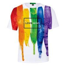 Camiseta con bandera LGBT, camisa amigable con la bandera LGBT, Orgullo Gay lésbico, colorida, suave, Tops creativos LGBT, camisetas de alta calidad 2024 - compra barato