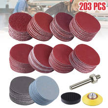 203Pcs Sandpaper Suit Alumina Sponge Sanding Discs Set 2 inch 1/4 Inch Metal Shank 80 to 3000 Grit Sanding Discs Home Tools 2024 - buy cheap