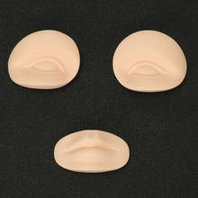 3D permanent makeup practice skin replacement parts 2 Eyes and 1 lips training mannequin head for Tattoo Practice Skin 2024 - buy cheap