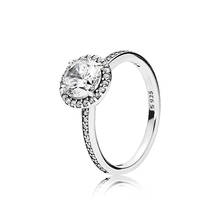 Классические Элегантные Круглые сверкающие CZ кольца для женщин Свадебные обручальные кольца, подарок на Рождество 2024 - купить недорого