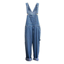 Spring Men Bib Loose Overalls Jeans Huge Straight Denim Jumpsuits Fashion Cargo Pants Hip Hop Trousers Plus Large Size 28 - 50 2024 - buy cheap