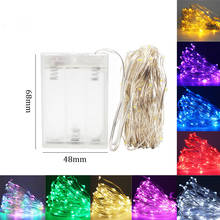 LED String lights 10M 5M 2M Silver Wire Garland Home Christmas Wedding Party Decoration Powered by 5V Battery USB Fairy light 2024 - buy cheap