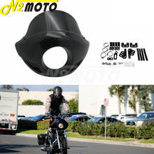 35-49mm 5.75" Head Light Mask Front Cowl Fork Mount Black Headlight Fairing For Harley 883 48 1200 Dyna Sportster XLCH Dirt Bike 2024 - buy cheap