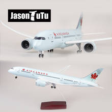 JASON TUTU 43cm Air Canada Boeing b787 Airplane Model Aircraft 1/160 Scale Diecast Resin Light and Wheel Plane Gift Collection 2024 - buy cheap