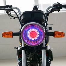 12V-85V LED Angel Devil Eyes Motorcycle Headlight Dual Halo Motor Flashing Light Motorcycle Light Assembly Accessories 2024 - buy cheap