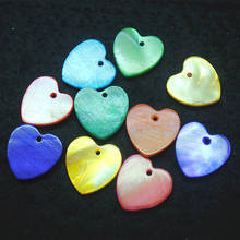 50pcs nature shell pendants heart shapes 15mm for women bracelets making diy jewelry finding good selling top sells free ship 2024 - buy cheap