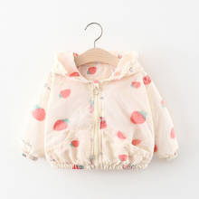 Autumn Children's Wear Wholesale New Strawberry Printed Jacket 2021 Girls Coat Toddler Fall Clothes 2024 - buy cheap