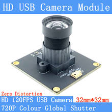 Módulo de câmera usb 720p 120fps, sem distorção, obturador global, cor usb, webcam otg, windows, android, linux, uvc, suporte de áudio 2024 - compre barato