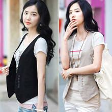 MS spring new Korean all-match slim suit vest vest / small vest vest size dress female 2024 - buy cheap