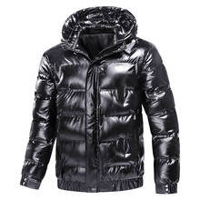 2020 новая зимняя одежда для мальчиков однотонные Цветные парки Высококачественная брендовая мужская с капюшоном теплая Толстая куртка для мальчиков Модное повседневное пальто-парка для мужчин 2024 - купить недорого