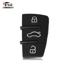 Dandkey 2pcs For Audi A3 A4 A5 A6 A8 Q5 Q7 TT S LINE RS Replacement 3 Buttons Key Pad Rubber Remote Key Shell Fob Case 2024 - buy cheap